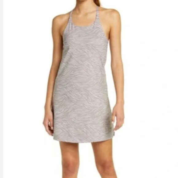 Zella Dresses & Skirts - Zella Lilac Purple Zebra Athletic Dress Lined With Shelf Bra and Bike Short